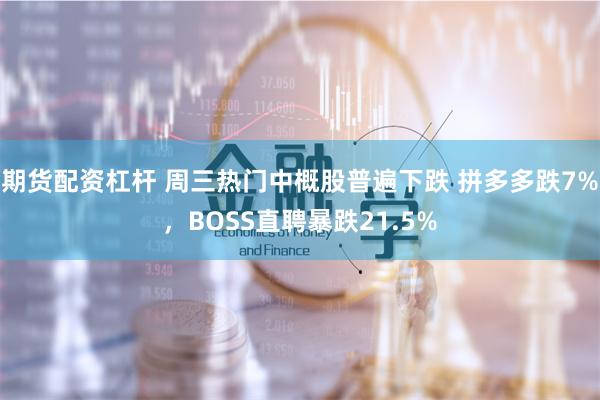 期货配资杠杆 周三热门中概股普遍下跌 拼多多跌7%，BOSS直聘暴跌21.5%