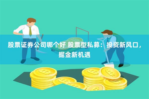 股票证券公司哪个好 股票型私募：投资新风口，掘金新机遇