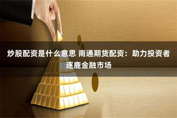 炒股配资是什么意思 南通期货配资：助力投资者逐鹿金融市场